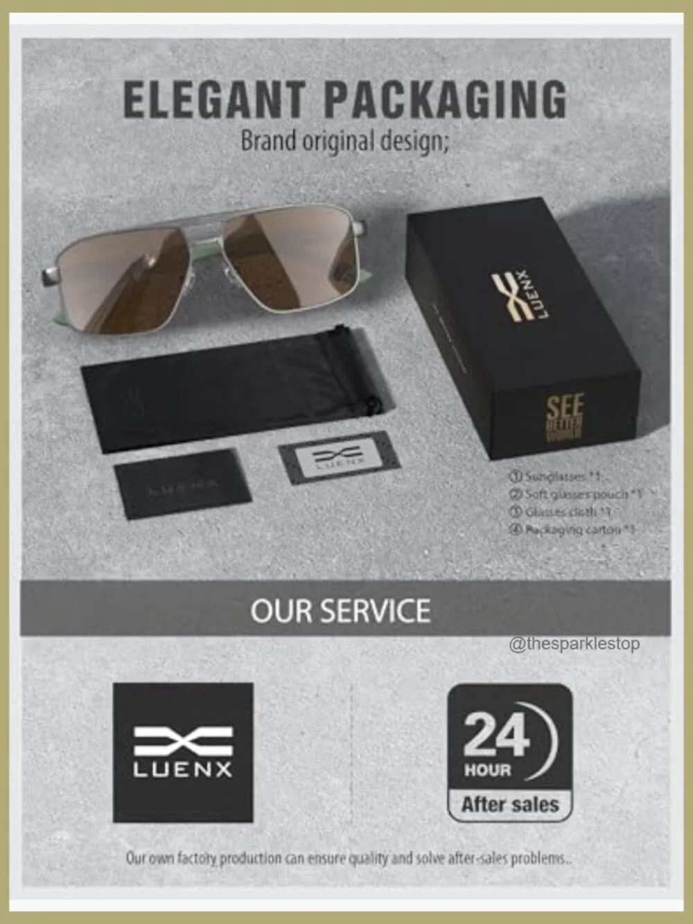 Metal Frame Polarized Sunglasses UV400 Protection Square Polygon Lens